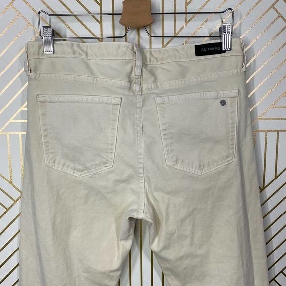 Alexa Chung for AG Adriano Goldschmied Skinny Jeans Denim Beige Cream Size 31 - Picture 7 of 12